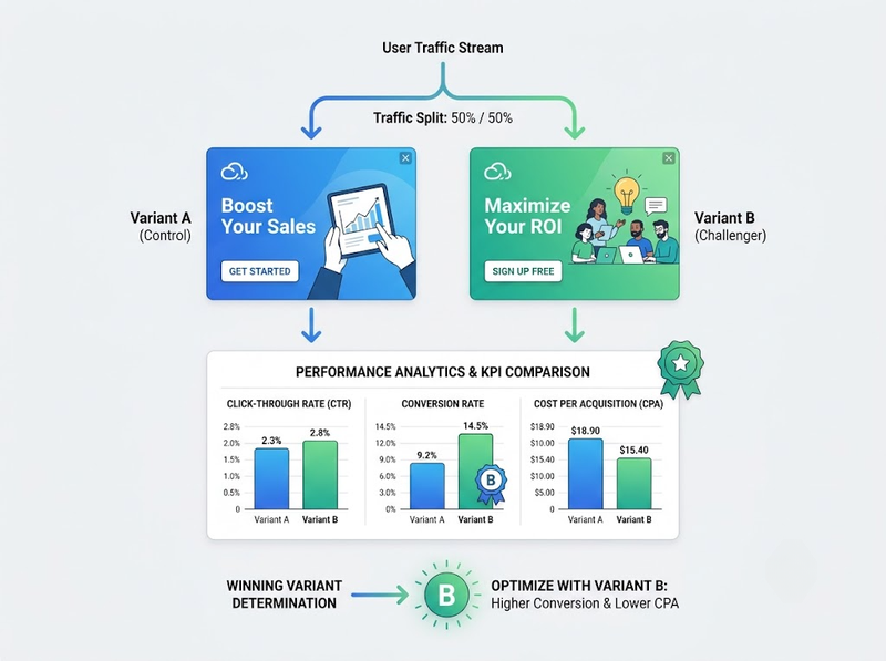 A/B Testing trong Performance Marketing giúp lựa chọn phiên bản hiệu quả hơn