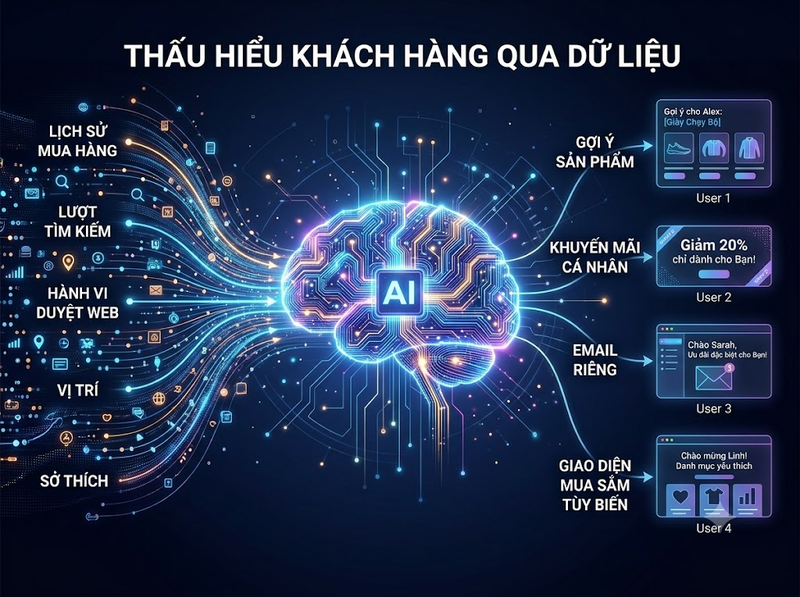AI trong thương mại điện tử cá nhân hóa trải nghiệm và tối ưu bán hàng