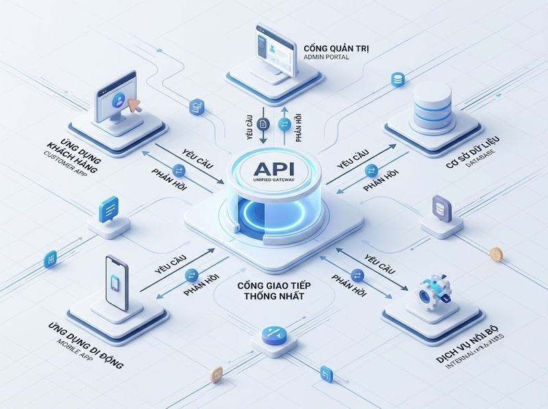 API trong nền tảng số kết nối dữ liệu, chức năng và dịch vụ