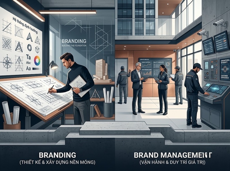 Branding và Brand Management khác nhau về xây dựng và quản trị thương hiệu