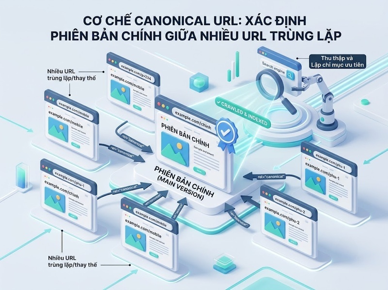 Canonical URL giúp xác định phiên bản chính và hạn chế trùng lặp