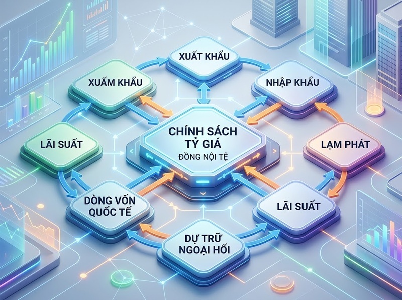 Chính sách tỷ giá cân bằng thương mại, lạm phát và ổn định tiền tệ