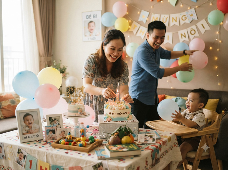 Checklist chuẩn bị tiệc thôi nôi tại nhà đầy đủ