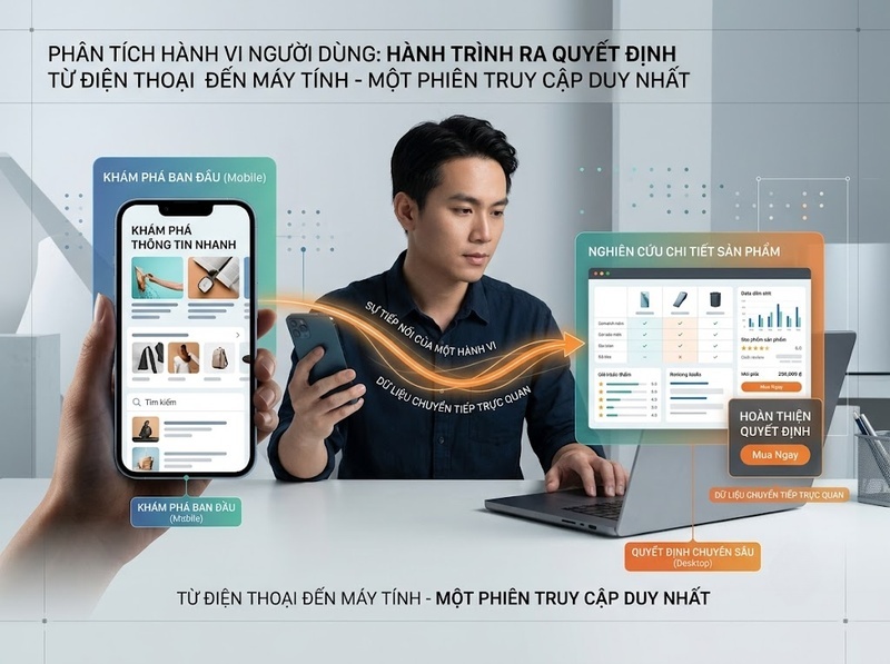 Cross-device tạo hành trình liền mạch giữa nhiều thiết bị và điểm chạm