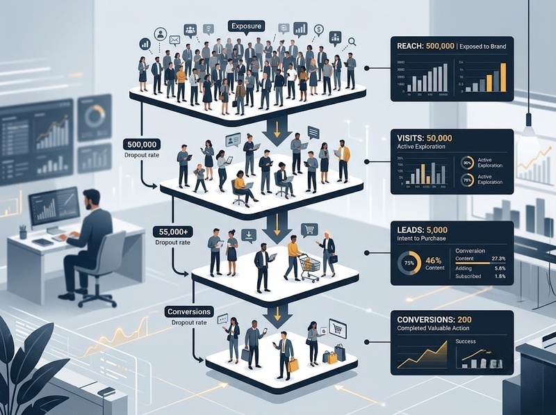 Hiểu Digital Marketing Funnel qua thu hút, nuôi dưỡng và chuyển đổi