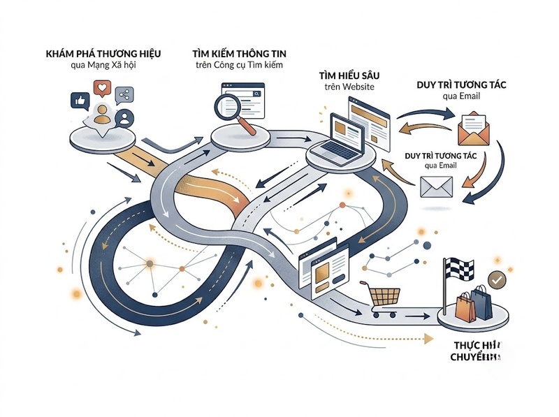 Digital Marketing Mix phối hợp kênh, nội dung, dữ liệu và trải nghiệm