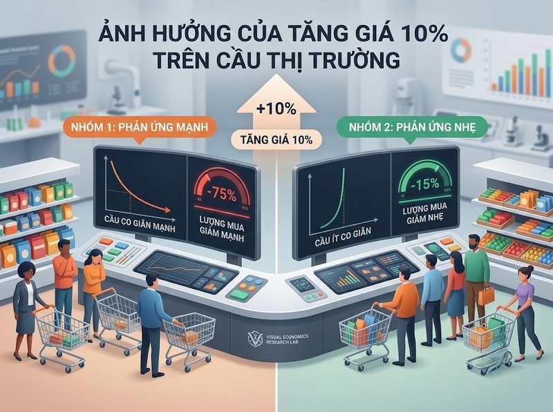 Hiểu độ co giãn của cầu qua phản ứng trước giá và thu nhập