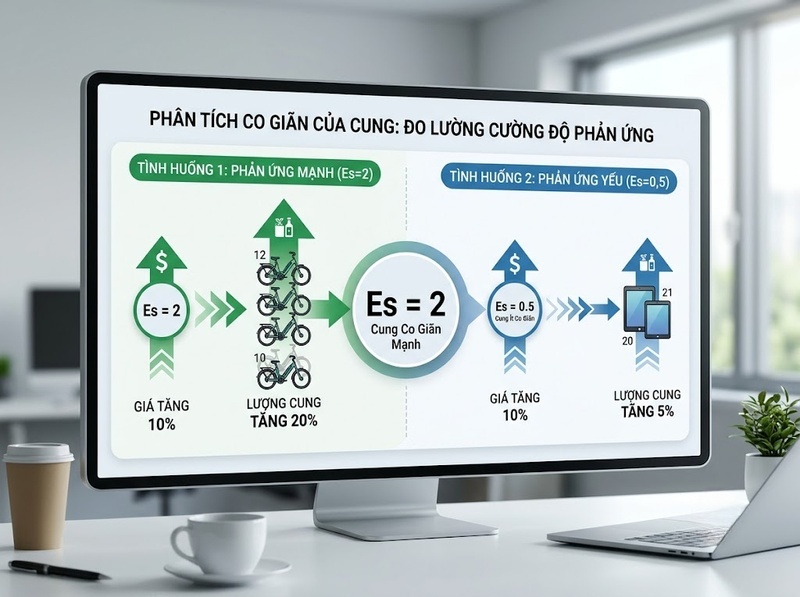 Hiểu độ co giãn của cung qua phản ứng của lượng cung trước giá