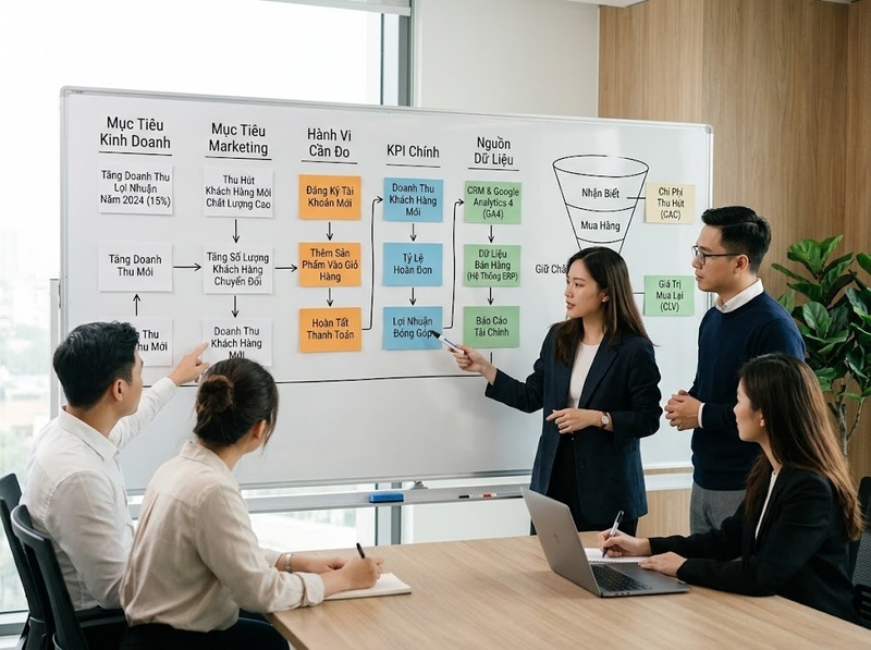 Đo lường hiệu quả Digital Marketing bằng mục tiêu, dữ liệu và mô hình phân bổ
