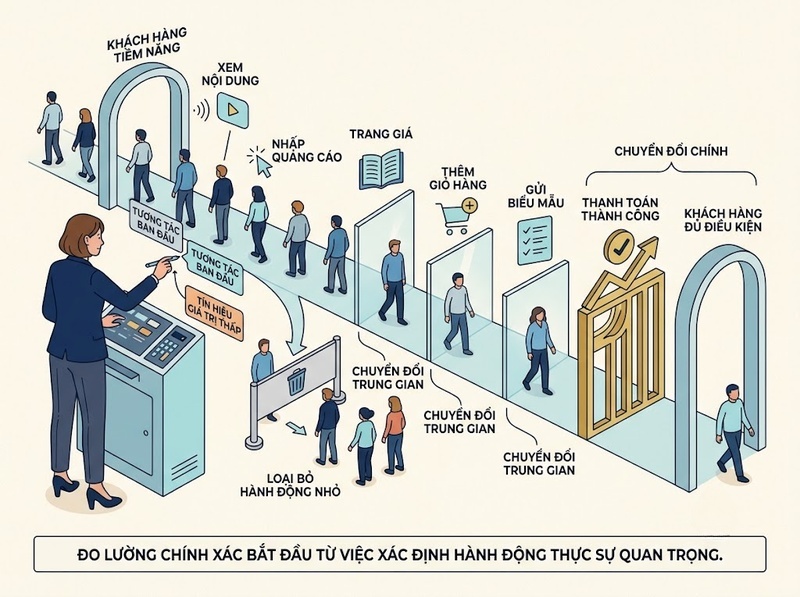 Đo lường Performance Marketing bằng dữ liệu chuyển đổi, chi phí và giá trị