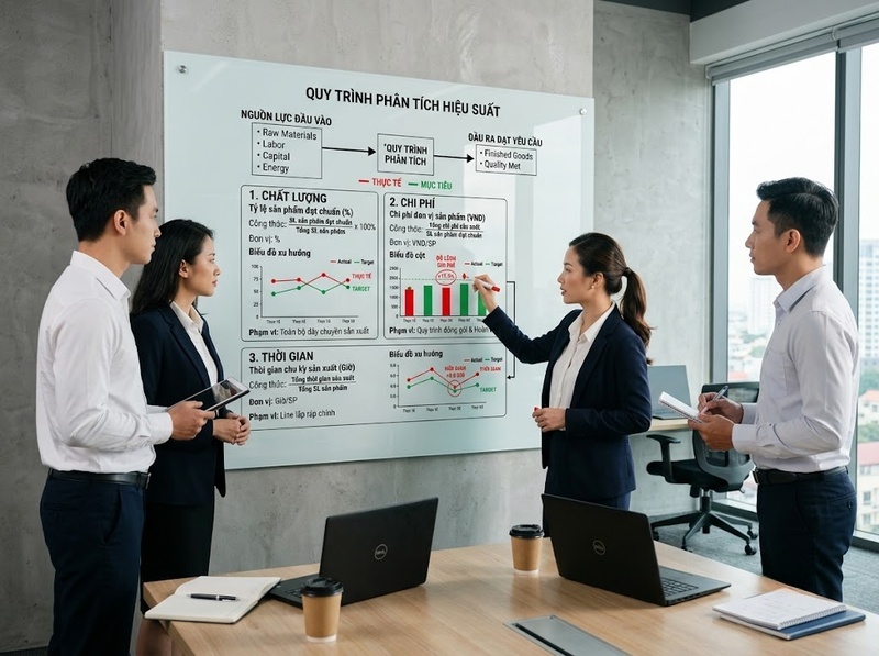 Đo lường hiệu quả vận hành bằng chỉ số chất lượng, chi phí và thời gian