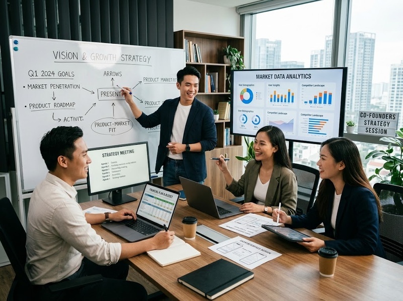Xây dựng đội ngũ sáng lập cân bằng năng lực, vai trò và cam kết