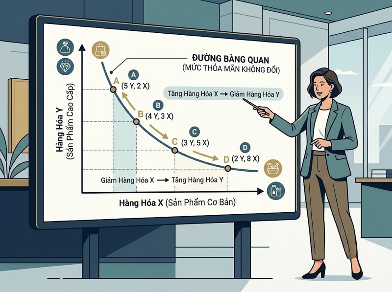 Hiểu đường bàng quan qua các tổ hợp hàng hóa có lợi ích tương đương