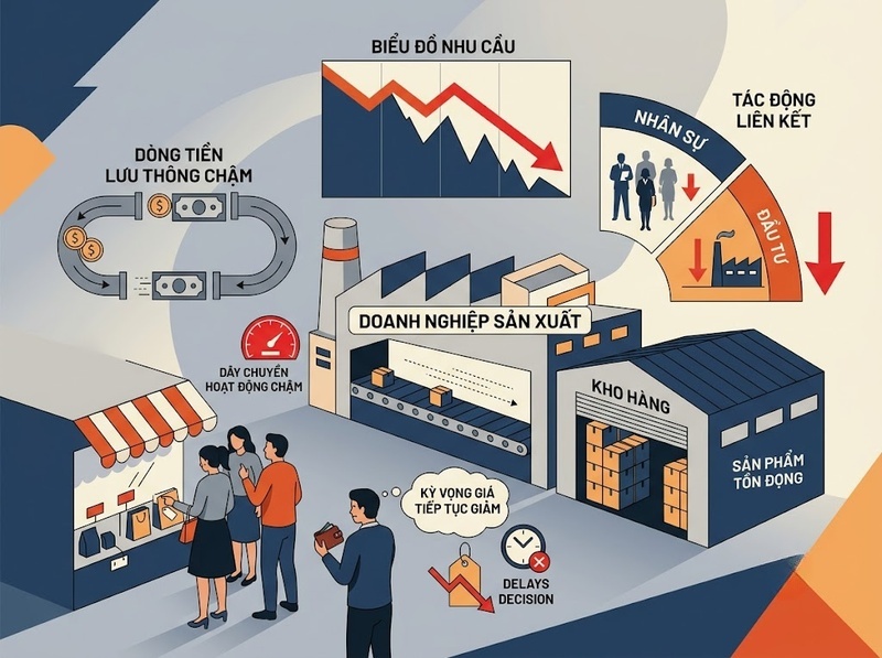 Hiểu giảm phát qua giá cả suy giảm, tiêu dùng và sản xuất