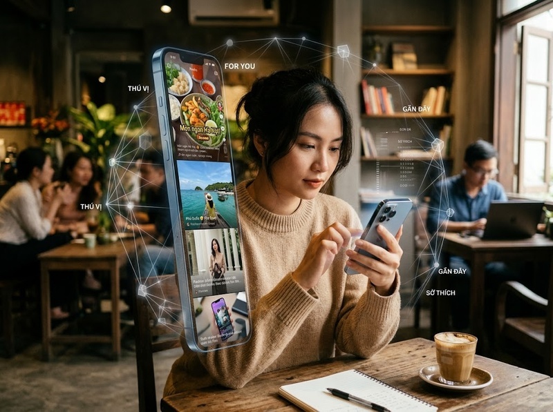 Hành vi mạng xã hội thể hiện qua xem, tương tác, chia sẻ và mua sắm