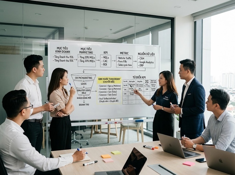 Hệ thống Marketing Analytics kết nối dữ liệu, công nghệ, quy trình và nhân sự