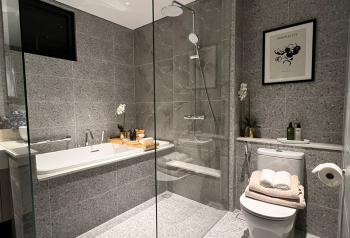 Phòng tắm tiện nghi là yếu tố cấu thành chuẩn sống thượng lưu tại Lumi Hà Nội