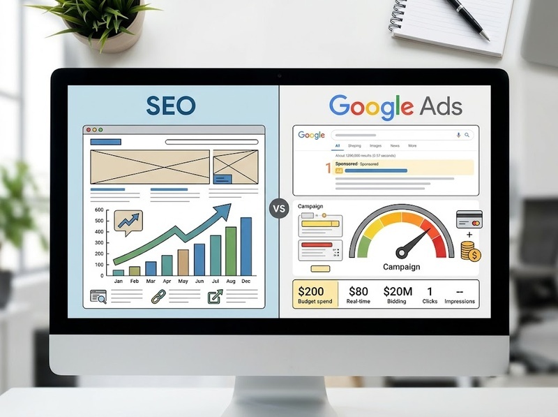 SEO và Google Ads khác nhau về chi phí, tốc độ và tính bền vững