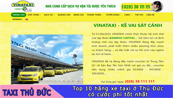 Top 10 hãng xe taxi ở Thủ Đức có cước phí tốt nhất