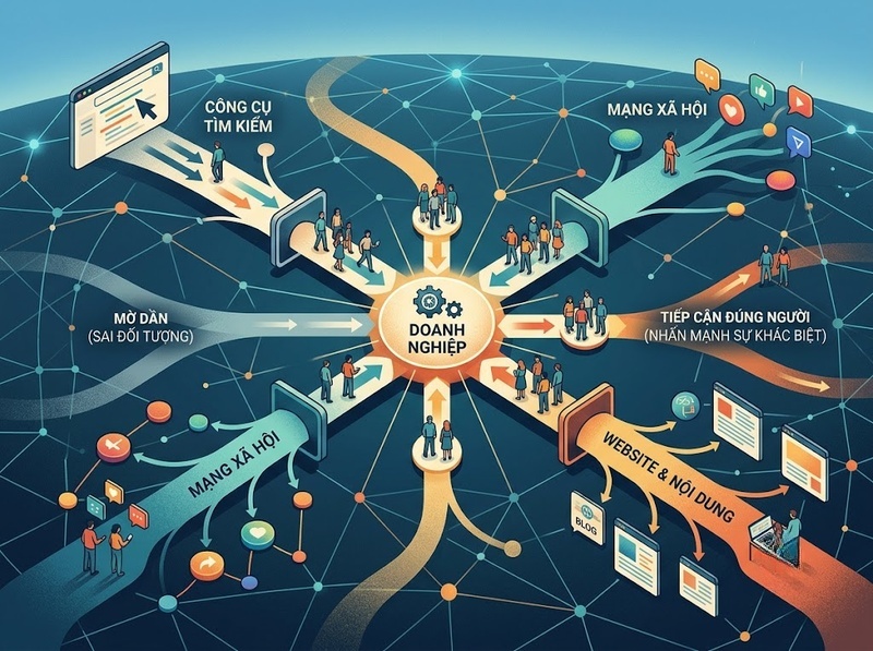Digital Marketing giúp doanh nghiệp tiếp cận, chuyển đổi và giữ chân khách hàng