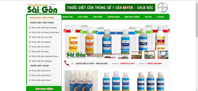 Website bảo vệ thực vật của Saigon Hitech