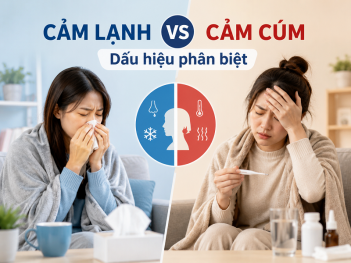 Dấu hiệu phân biệt cảm lạnh và cảm cúm