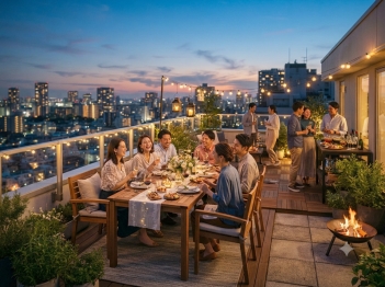 Có nên tổ chức tiệc trên sân thượng